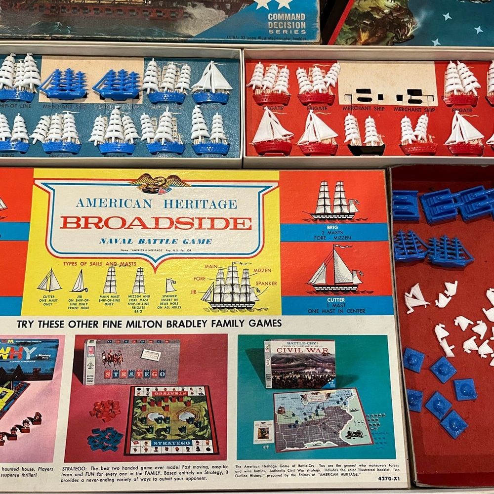 American Heritage Broadside Board Game 1962 Milton Bradley Naval Battle Game - Picture 2 of 13